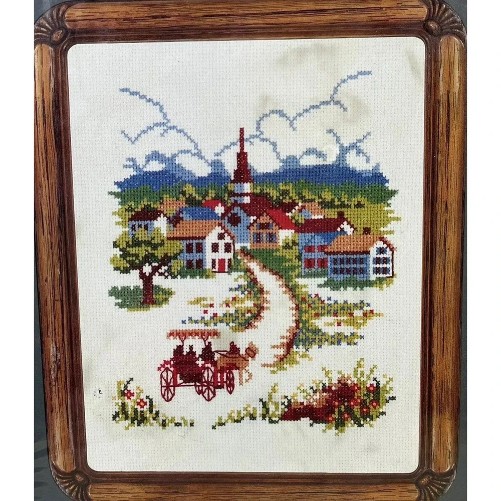 Wonder Art Cross Stitch Needlecraft 8x10 inch Picture Kit SURREY RIDE Scenery
